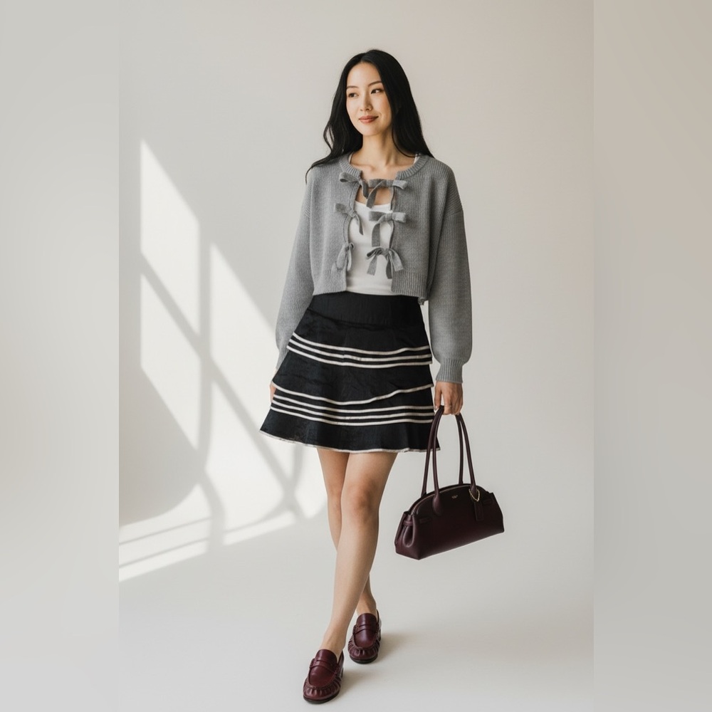 Reiss Orelia Silk blend mini skirt